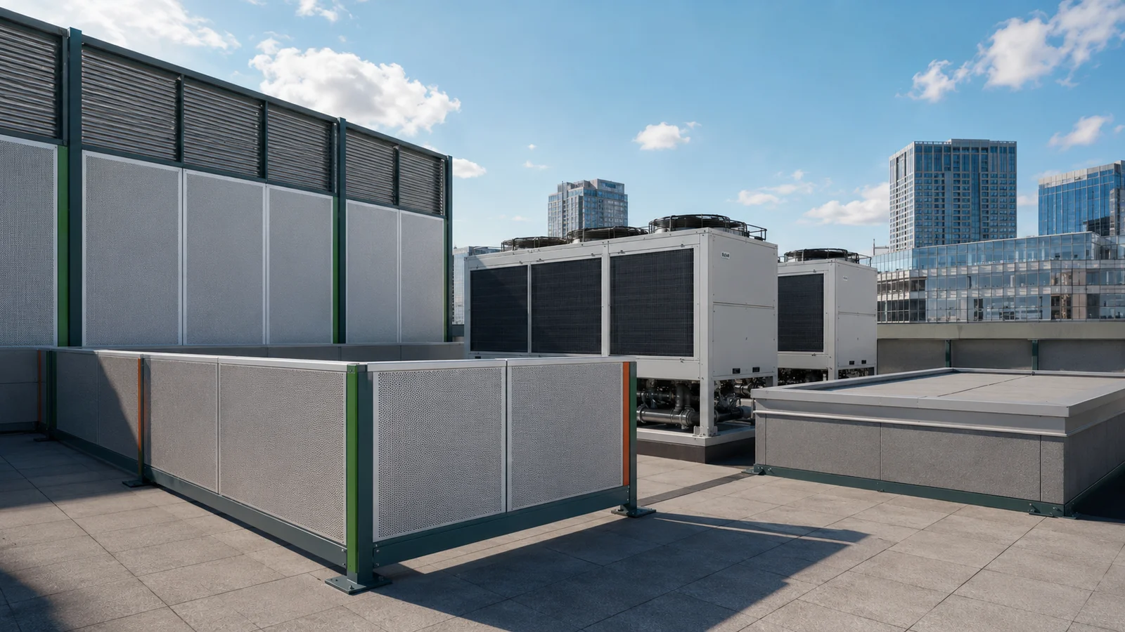 Chiller and cooling-tower acoustic noise control