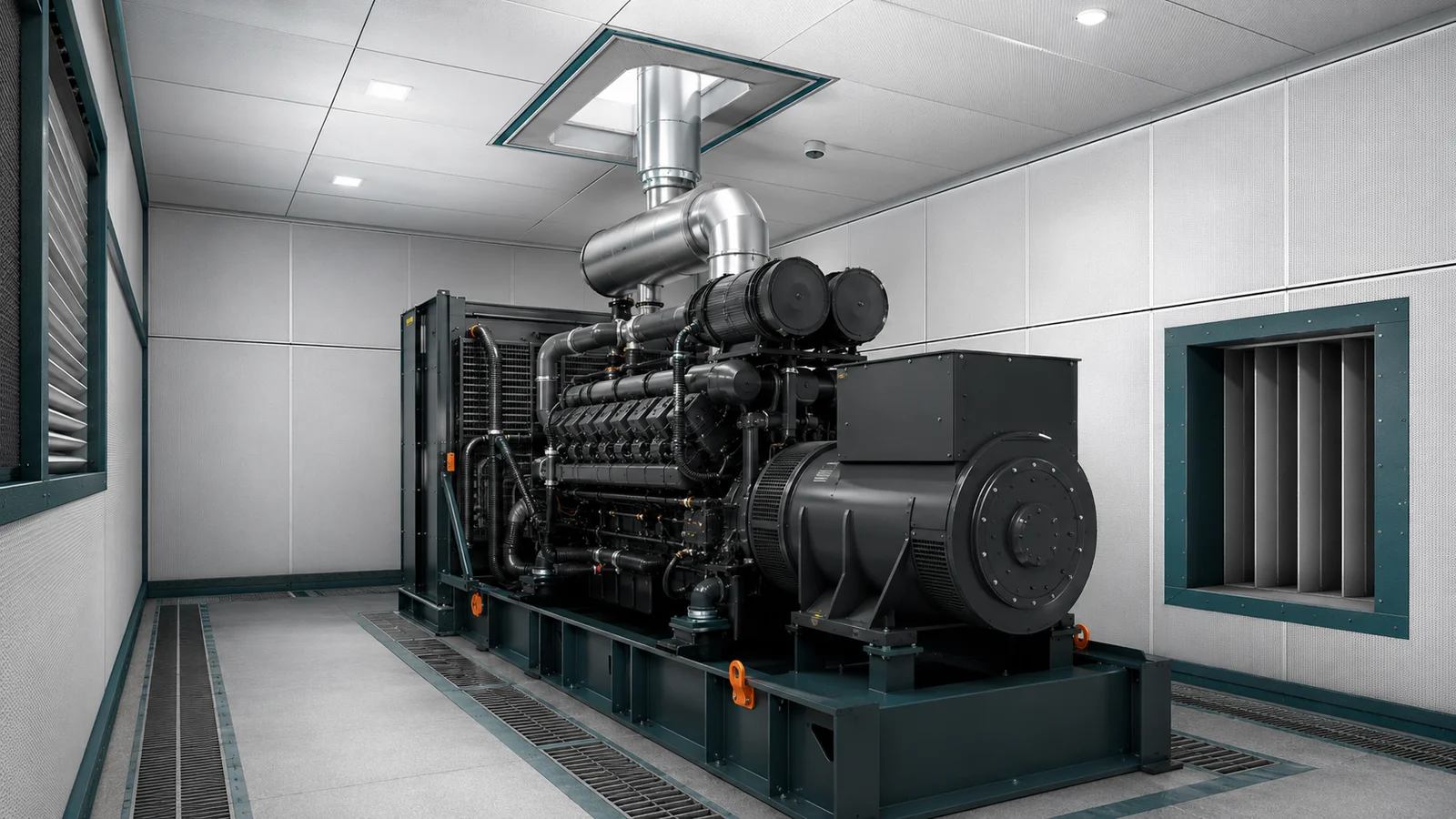 Diesel generator room acoustic treatment