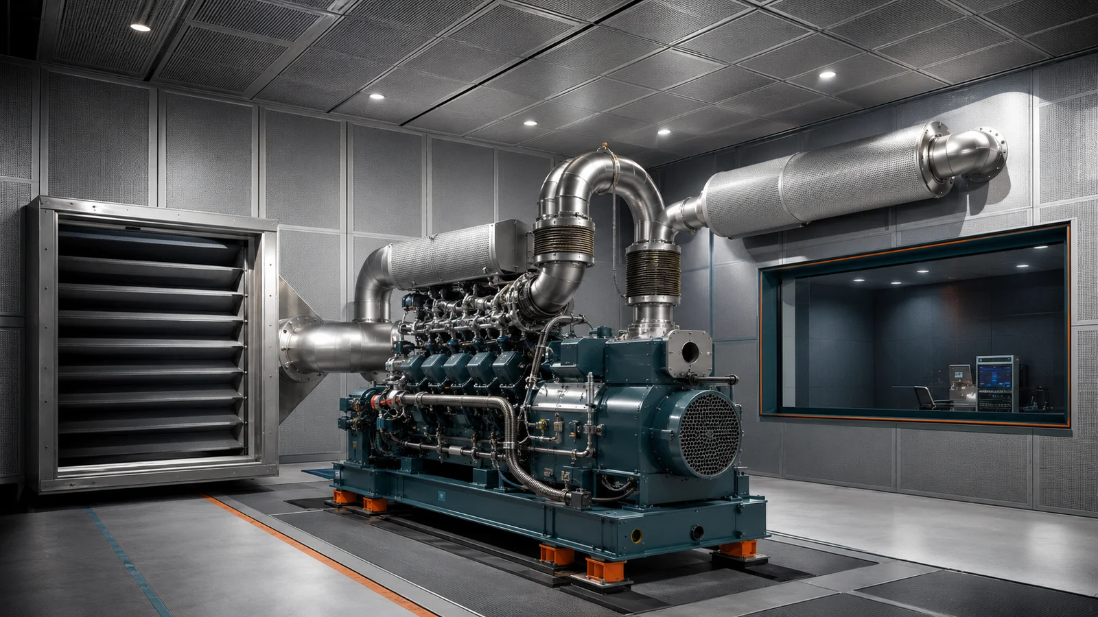 Engine and test-cell acoustic noise control